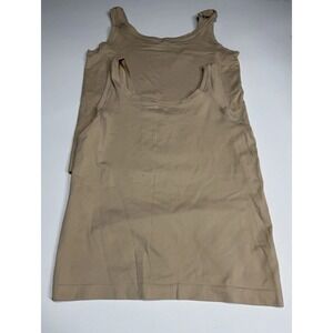 Bali Women's One Smooth U All Around Smoothing Tank Nude XL Set Of Two